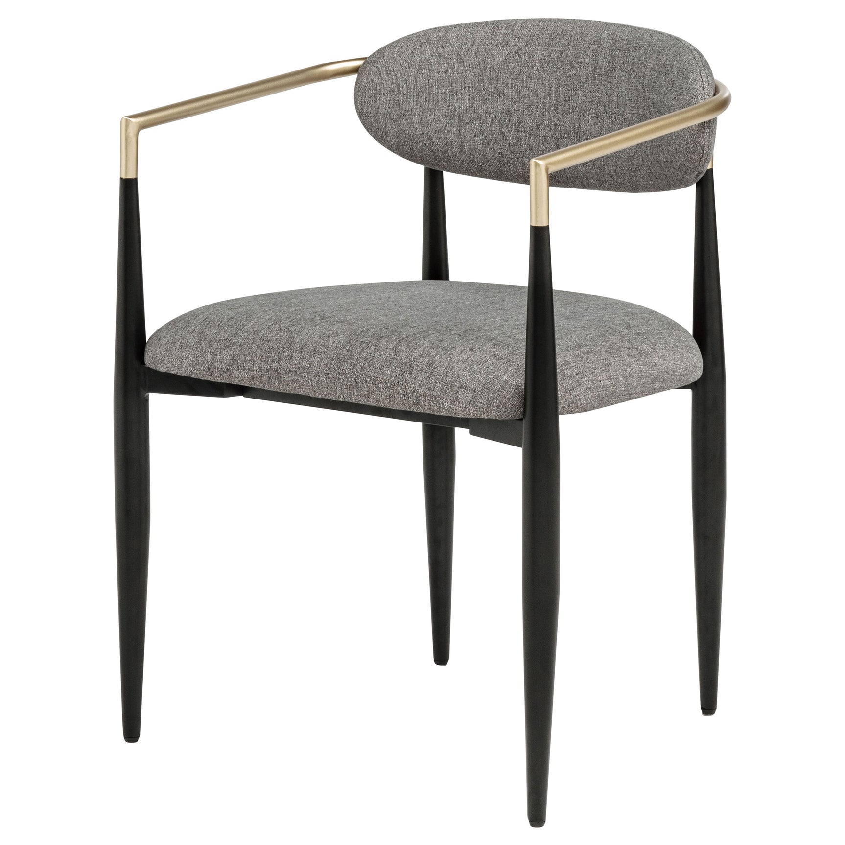 Bradbury Fabric Upholstered Dining Arm Chair Grey (Set of 2) - Tampa Furniture Outlet