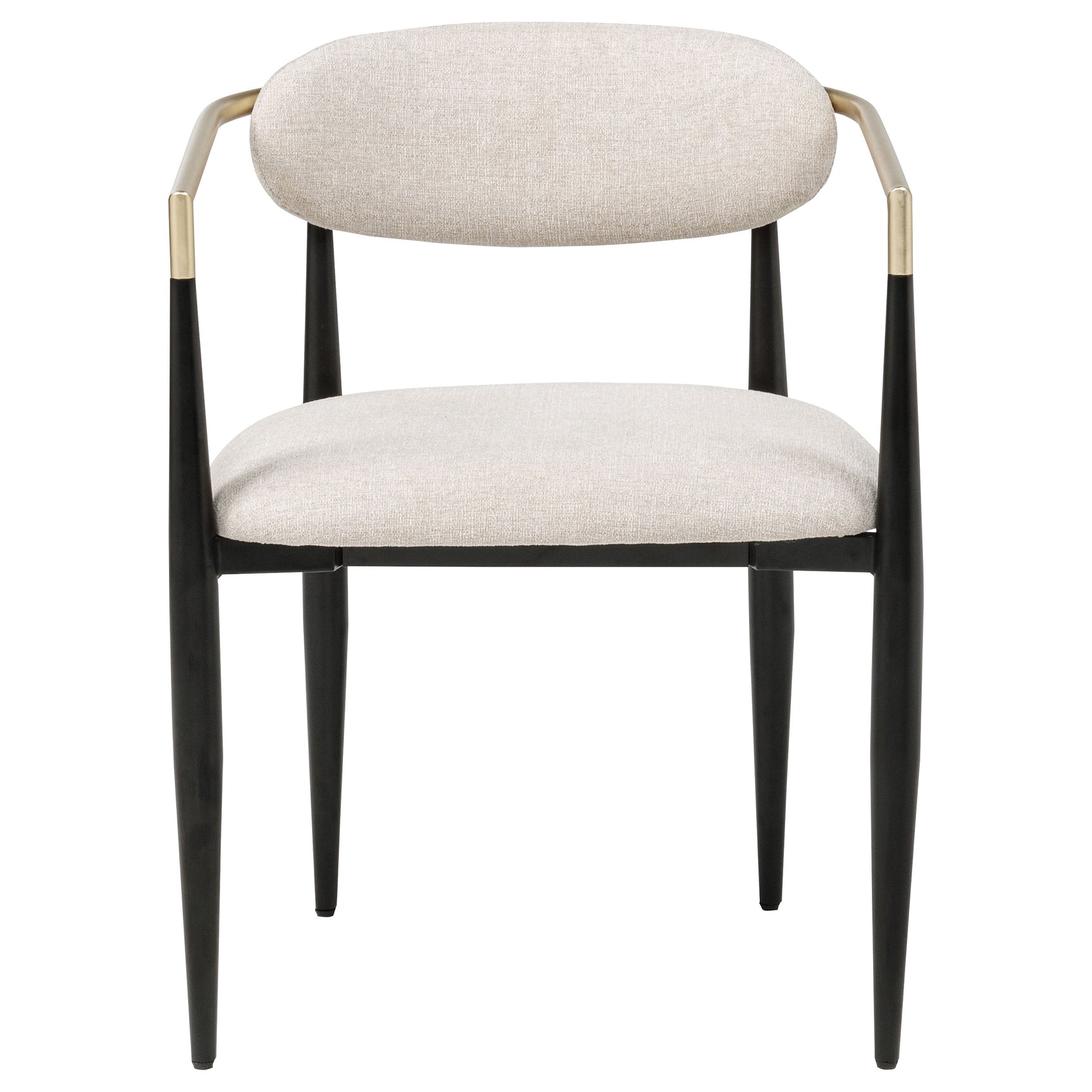 Bradbury Fabric Upholstered Dining Arm Chair Beige (Set of 2)