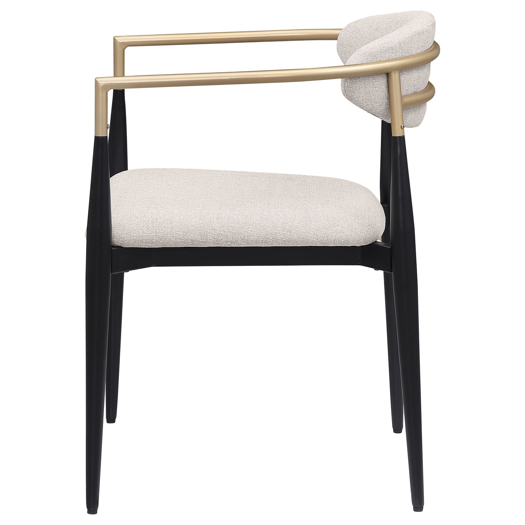 Bradbury Fabric Upholstered Dining Arm Chair Beige (Set of 2) - Tampa Furniture Outlet