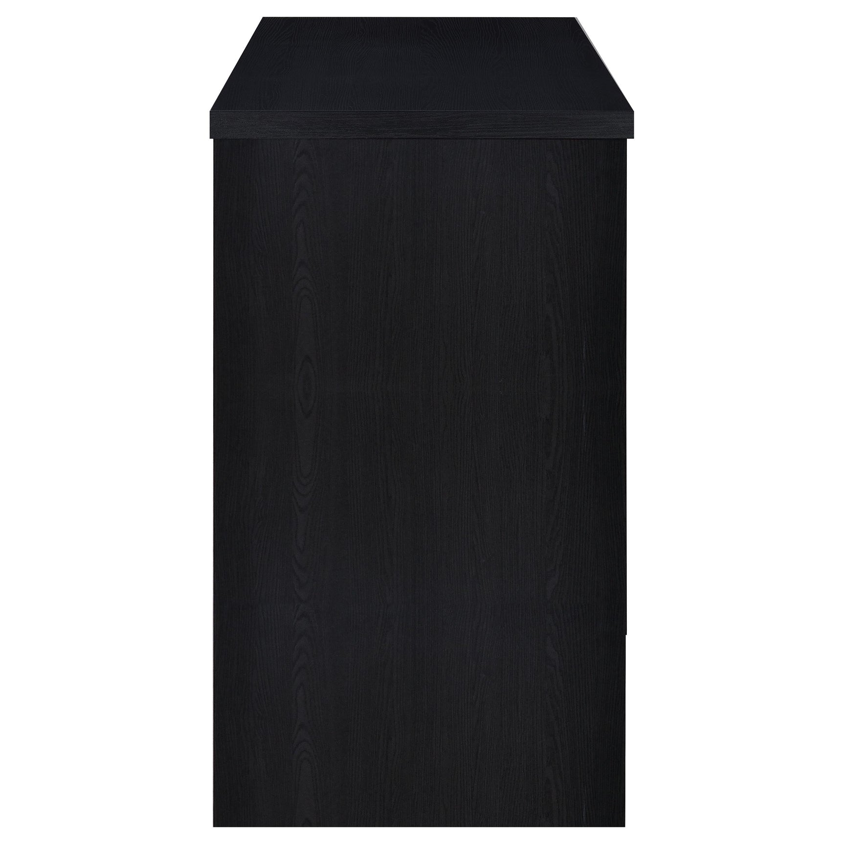 Topanga Engineered Wood Freestanding Home Bar Black - Tampa Furniture Outlet