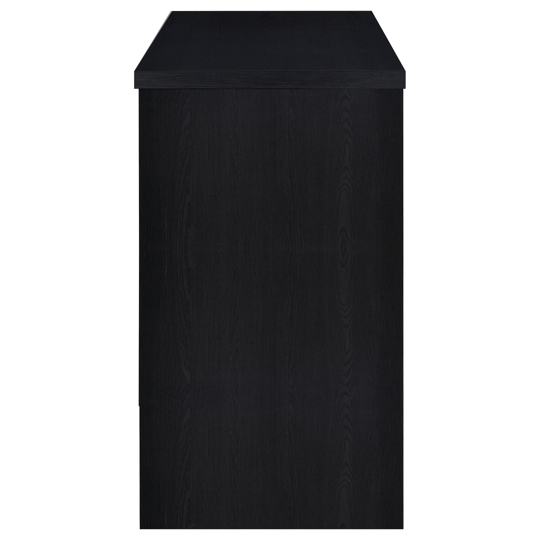 Topanga Engineered Wood Freestanding Home Bar Black - Tampa Furniture Outlet