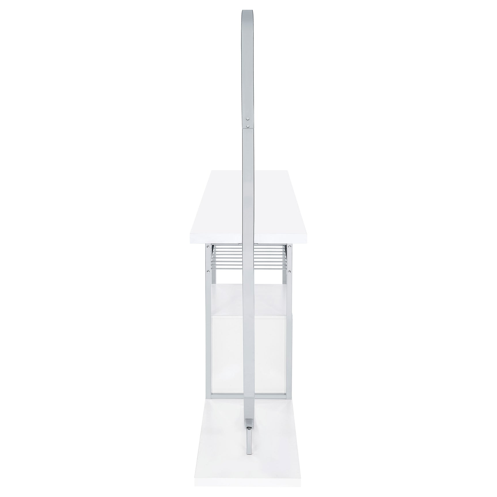Risley 2-door Circular LED Wine Cabinet White High Gloss - Tampa Furniture Outlet