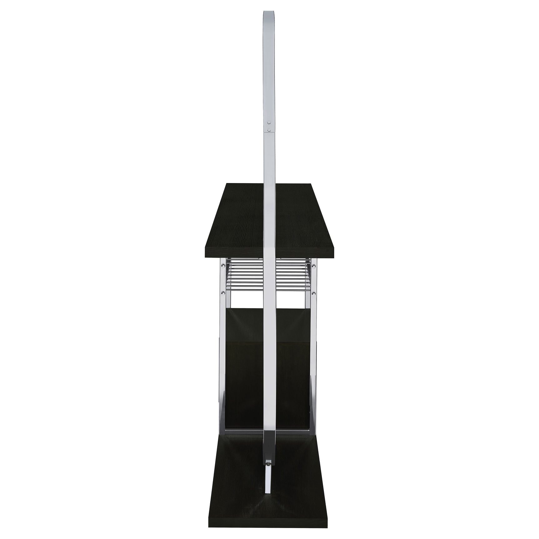 Risley 2-door Circular LED Wine Cabinet Dark Charcoal - Tampa Furniture Outlet