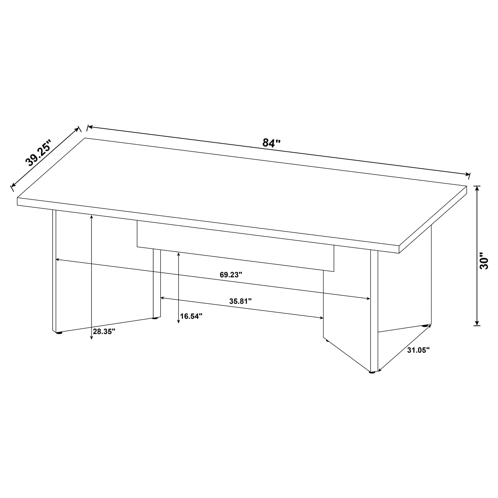 Jamestown 84-inch Composite Wood Dining Table Mango - Tampa Furniture Outlet