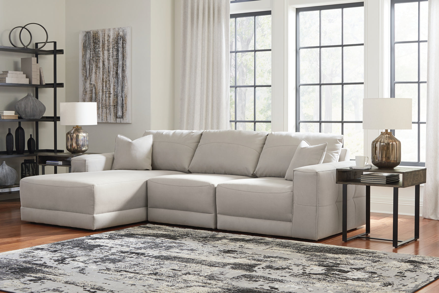 Tampa Furniture Outlet - Ashley Furniture - Next-Gen Gaucho Sectional - RAF 2-Piece Sectional Loveseat / Gray - 18304S3