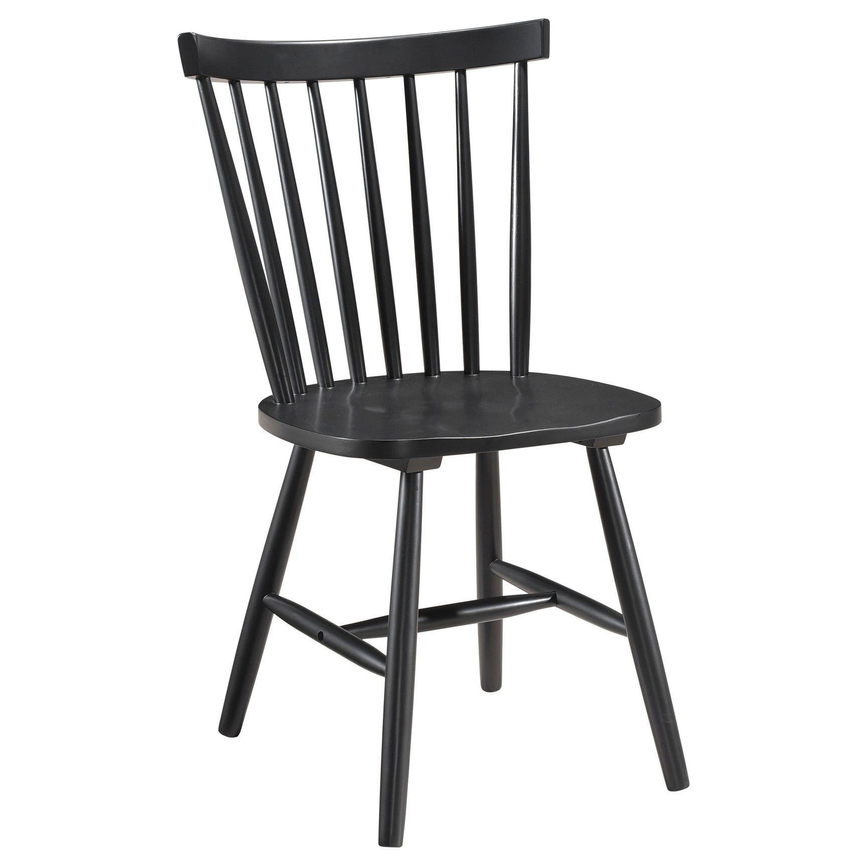 Hollyoak Windsor Wood Dining Side Chair Black (Set of 2) - Tampa Furniture Outlet