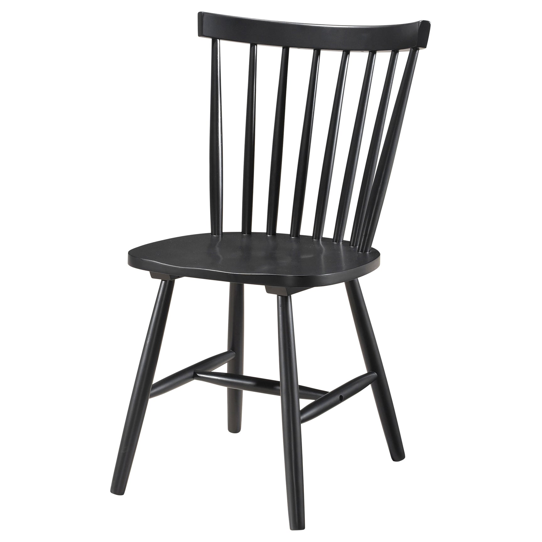 Hollyoak Windsor Wood Dining Side Chair Black (Set of 2) - Tampa Furniture Outlet