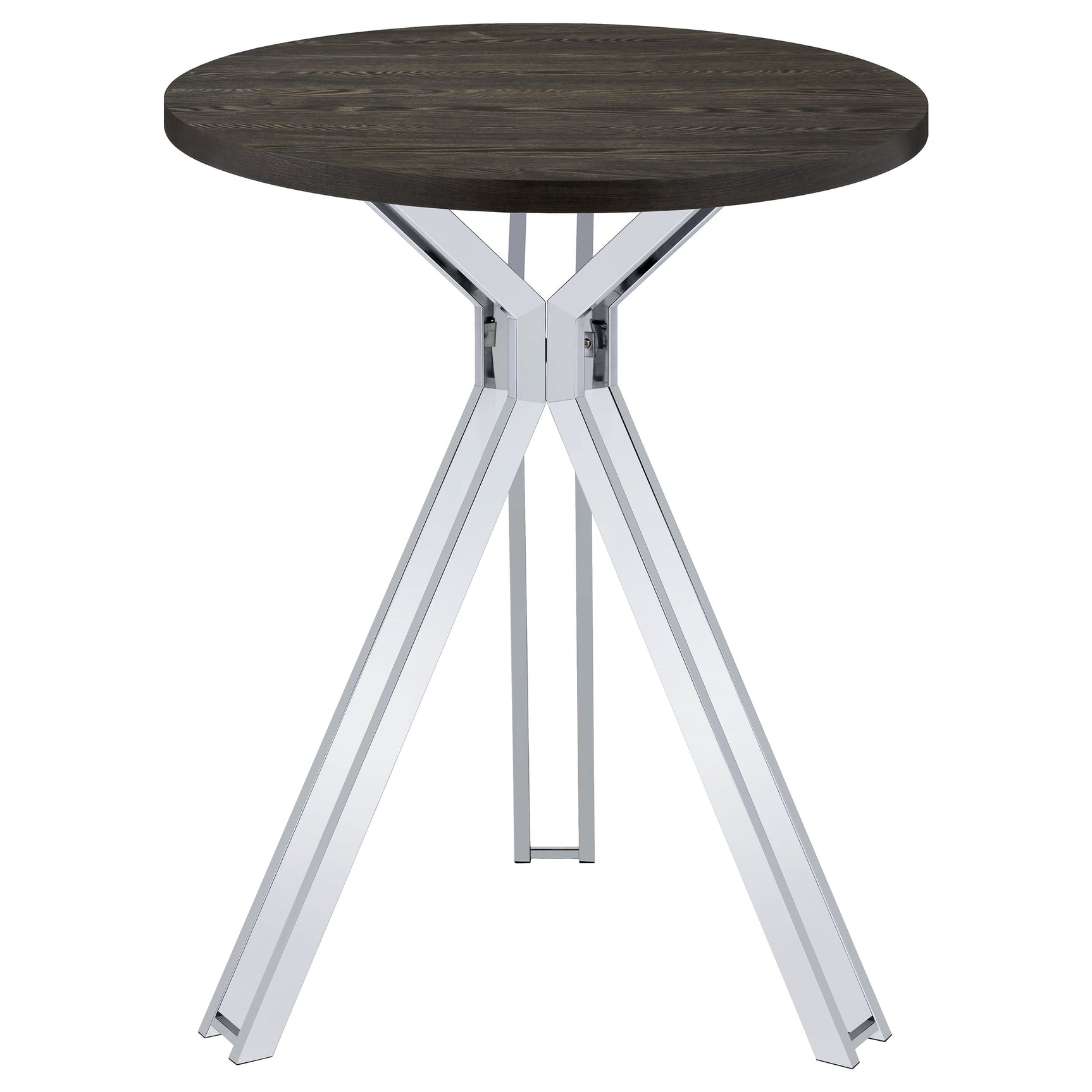 Edgerton Round 35-inch Pub Height Bistro Bar Table Dark Oak - Tampa Furniture Outlet