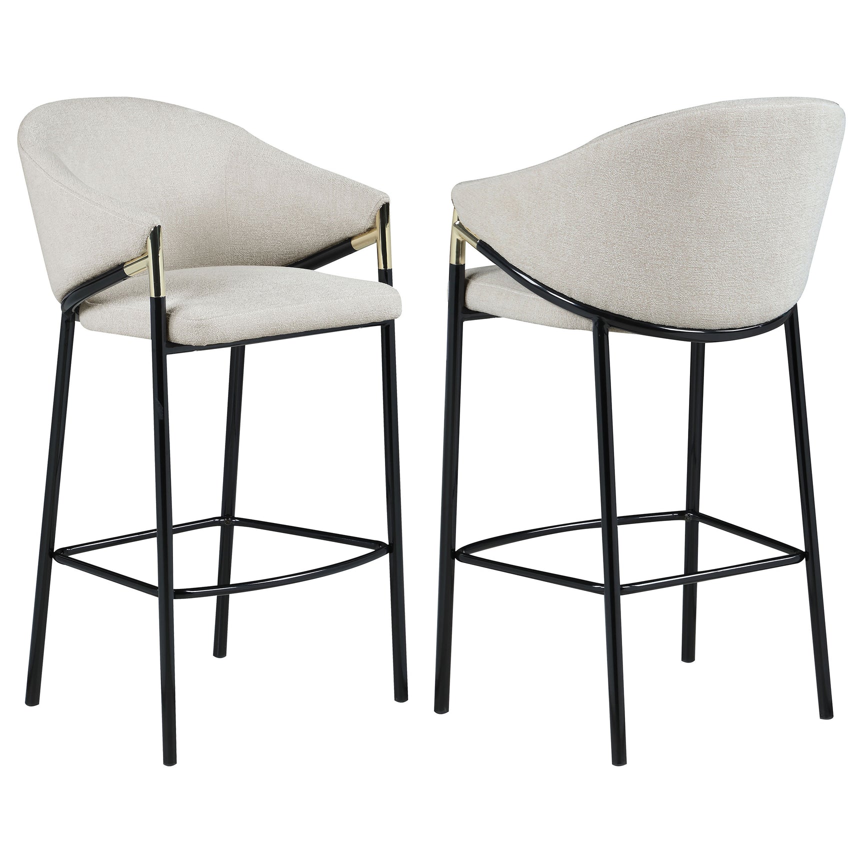 Tampa Furniture Outlet - Coaster - Chadwick Fabric Upholstered Bar Chair Beige (Set of 2) - 183437