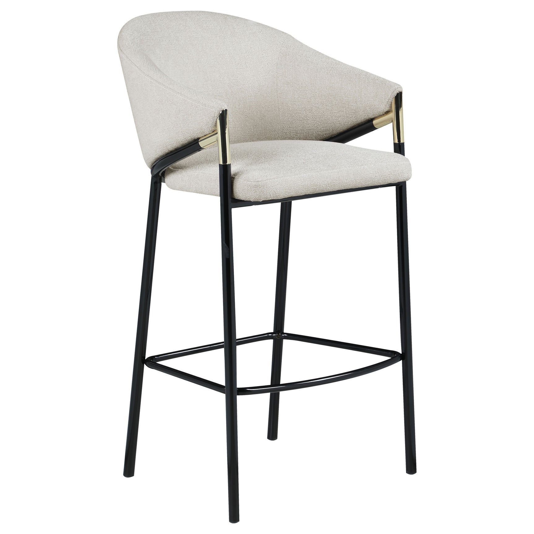 Chadwick Fabric Upholstered Bar Chair Beige (Set of 2) - Tampa Furniture Outlet