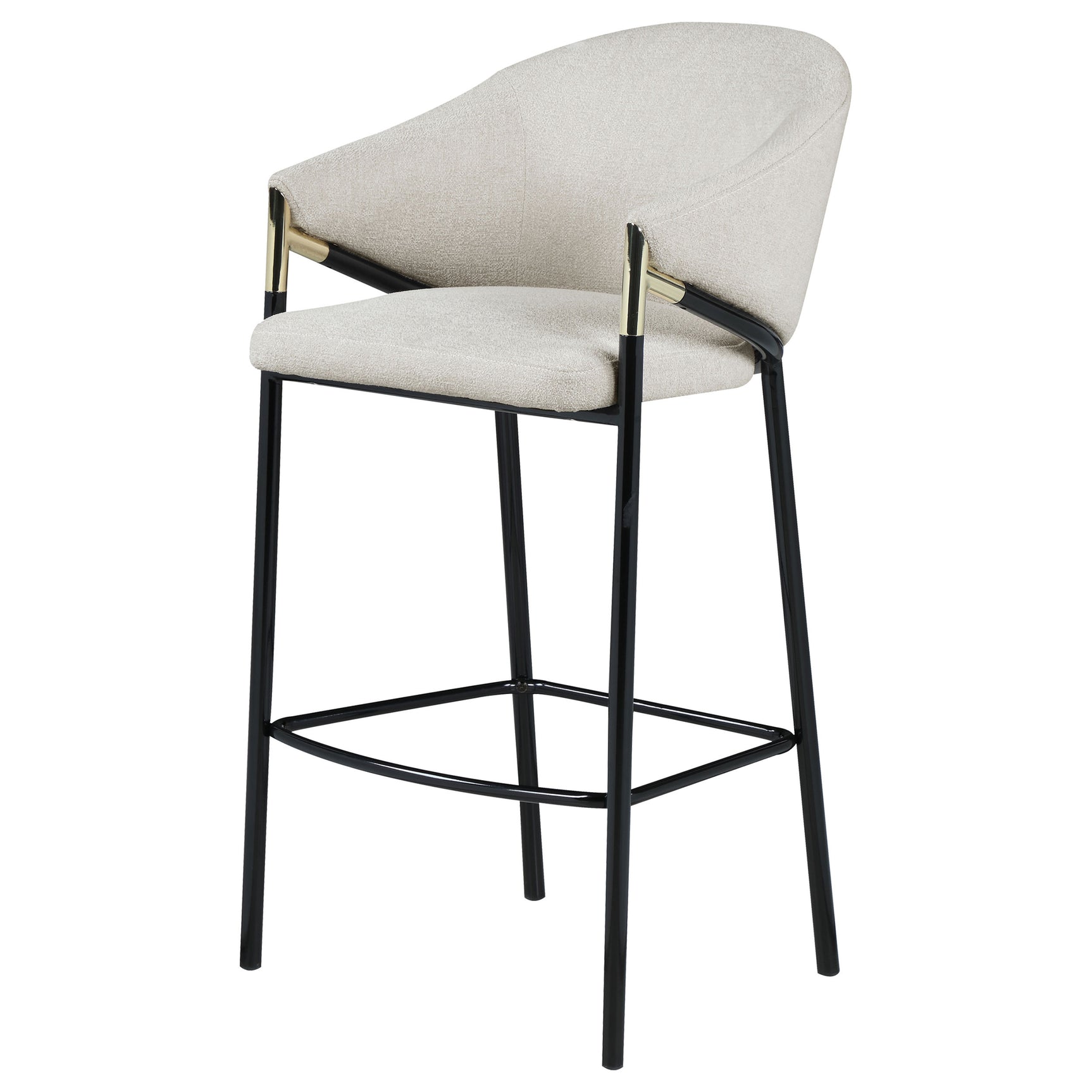 Chadwick Fabric Upholstered Bar Chair Beige (Set of 2) - Tampa Furniture Outlet