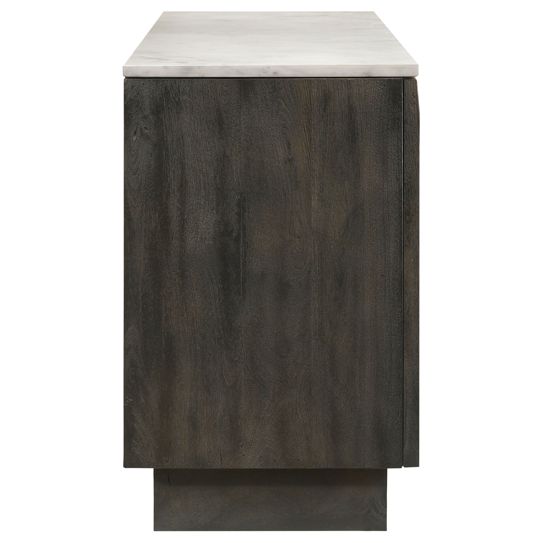 Dennis 3-door Marble Top Sideboard Buffet Tobacco Grey - Tampa Furniture Outlet