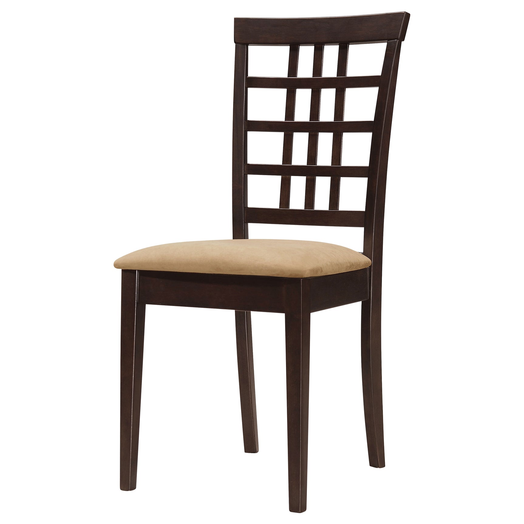 Kelso Lattice Back Dining Side Chair Cappuccino (Set of 2) - Tampa Furniture Outlet