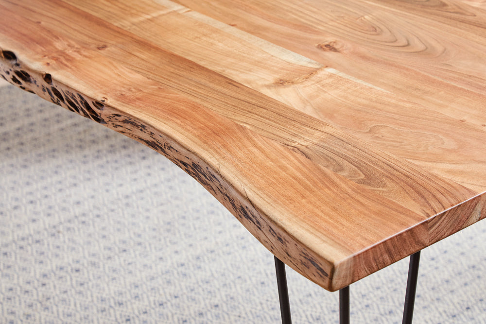 Sherman 71-inch Live Edge Dining Table Natural Acacia - Tampa Furniture Outlet