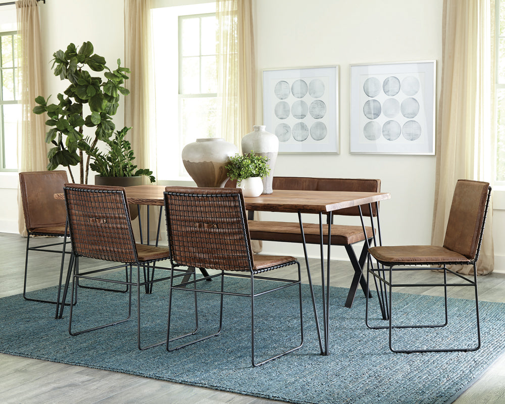 Sherman 71-inch Live Edge Dining Table Natural Acacia - Tampa Furniture Outlet