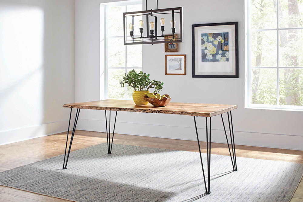 Sherman 71-inch Live Edge Dining Table Natural Acacia - Tampa Furniture Outlet