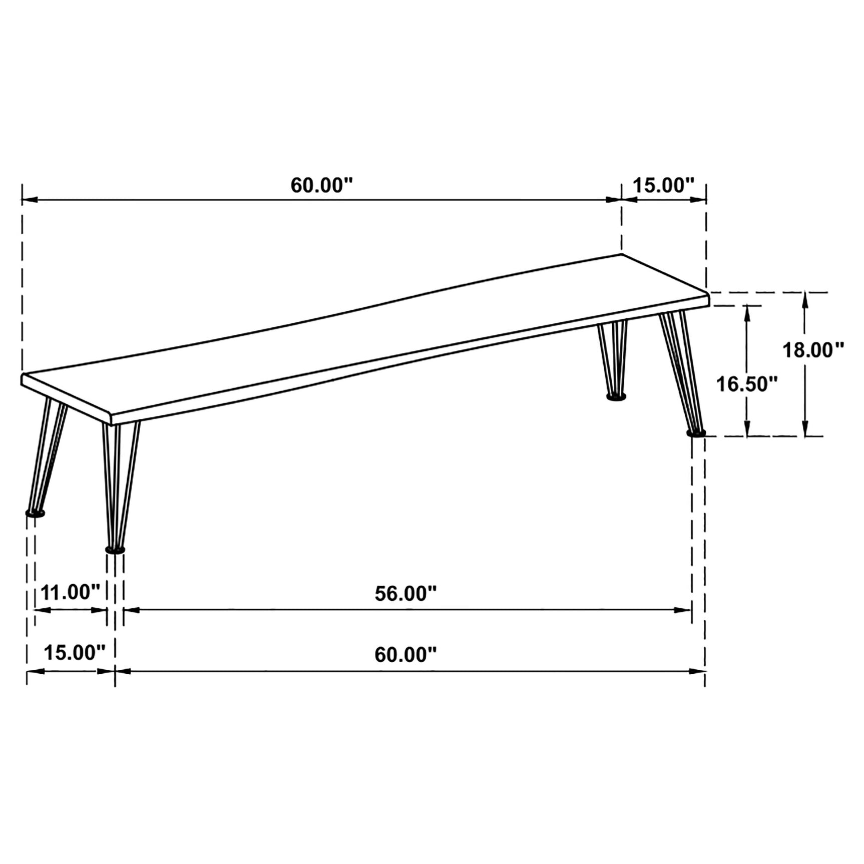 Sherman Wood Dining Bench Natural Acacia - Tampa Furniture Outlet