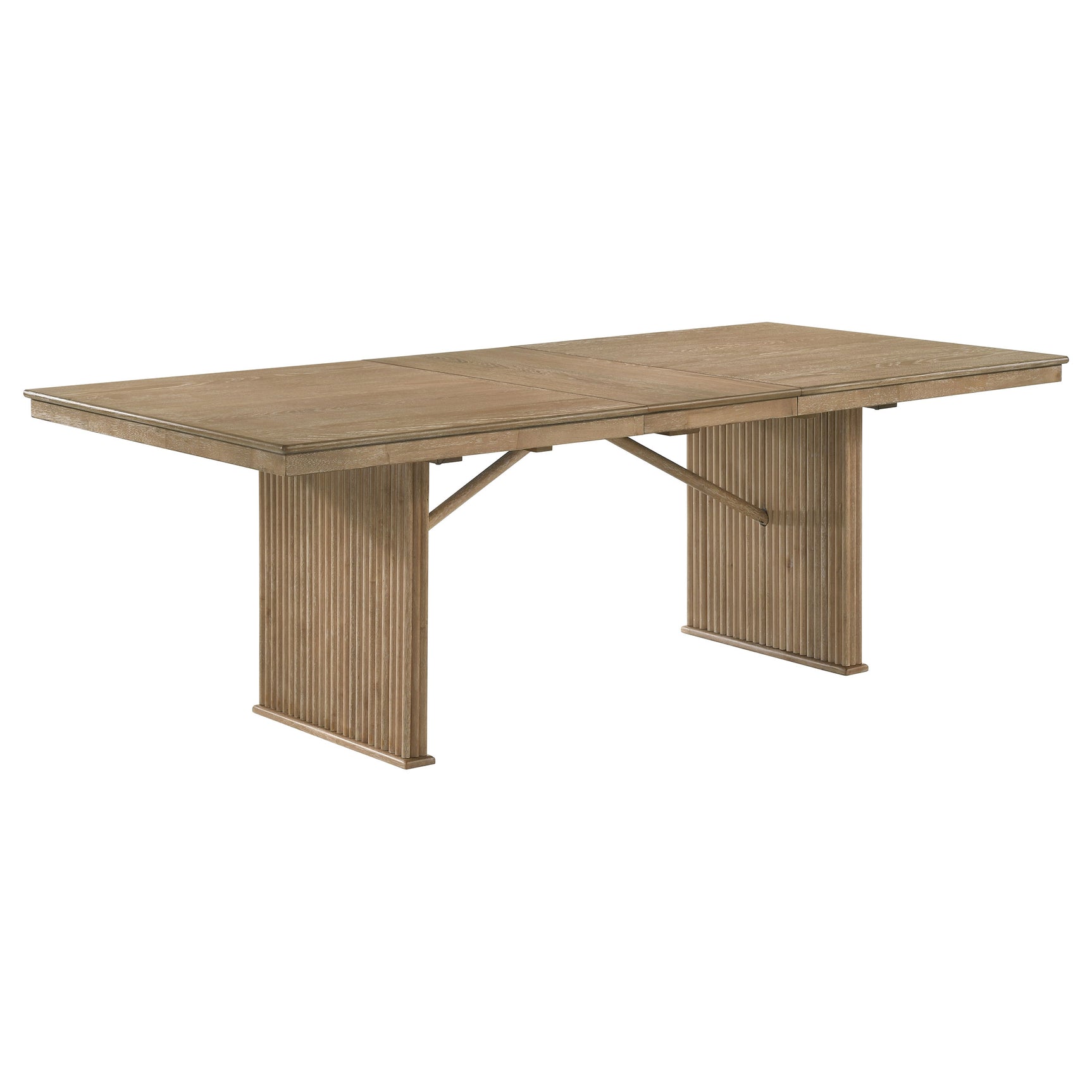Adina 10-piece Extension Dining Set Distressed Light Brown - Tampa Furniture Outlet