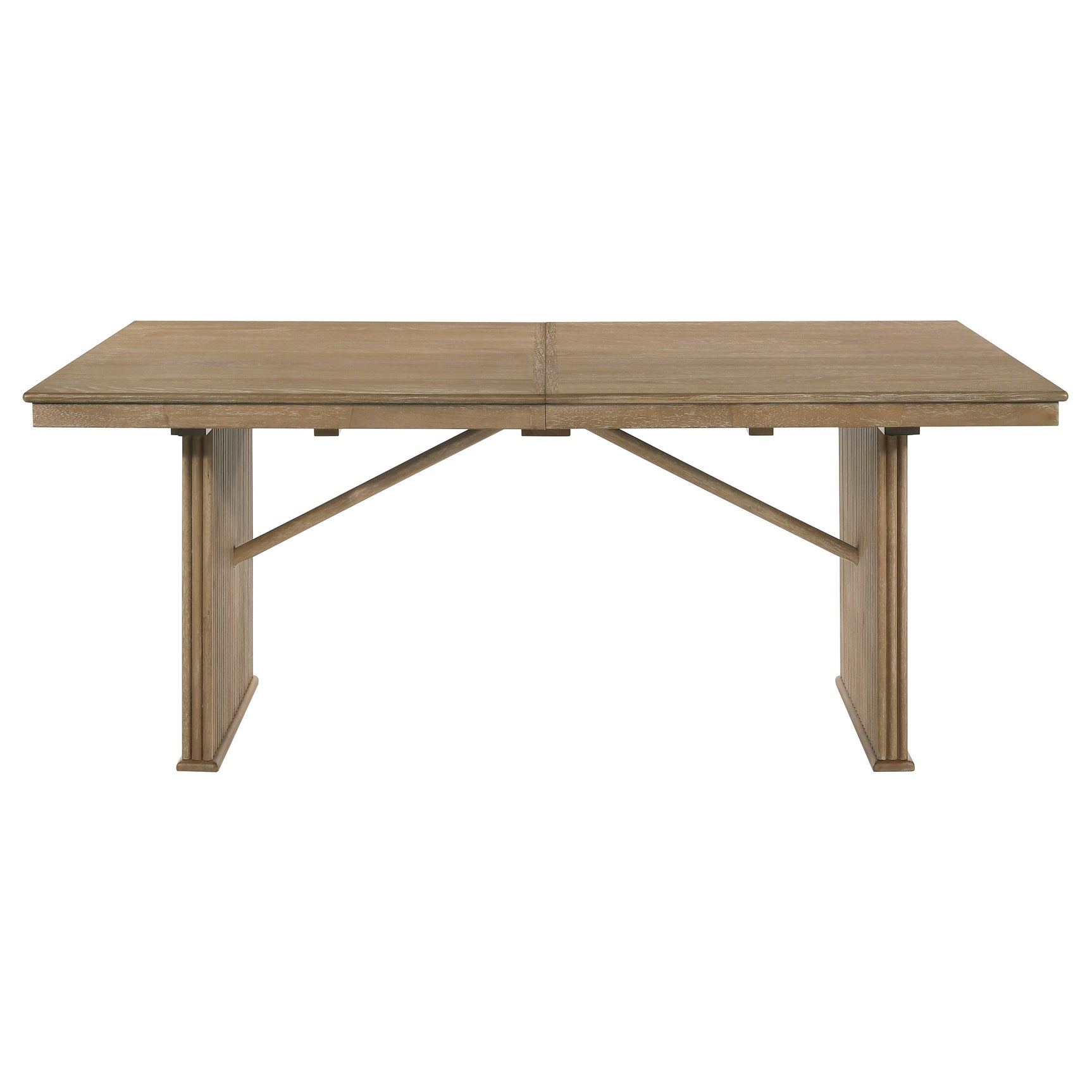 Adina 89-inch Extension Dining Table Distressed Light Brown - Tampa Furniture Outlet