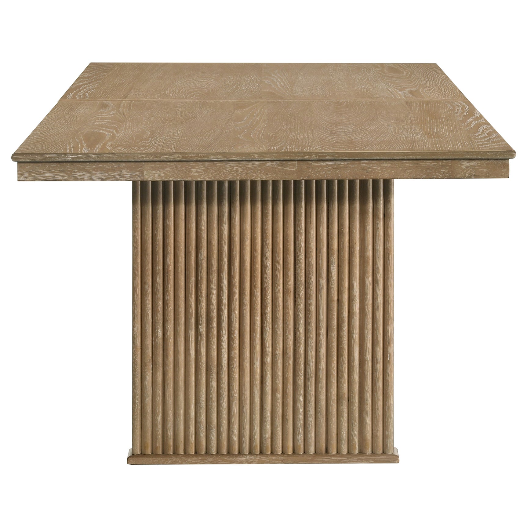 Adina 89-inch Extension Dining Table Distressed Light Brown - Tampa Furniture Outlet