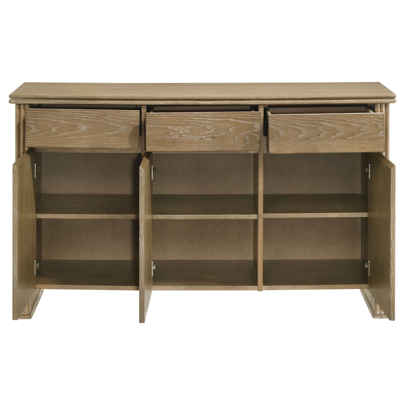Adina 3-door 59-inch Sideboard Server Distressed Light Brown - Tampa Furniture Outlet
