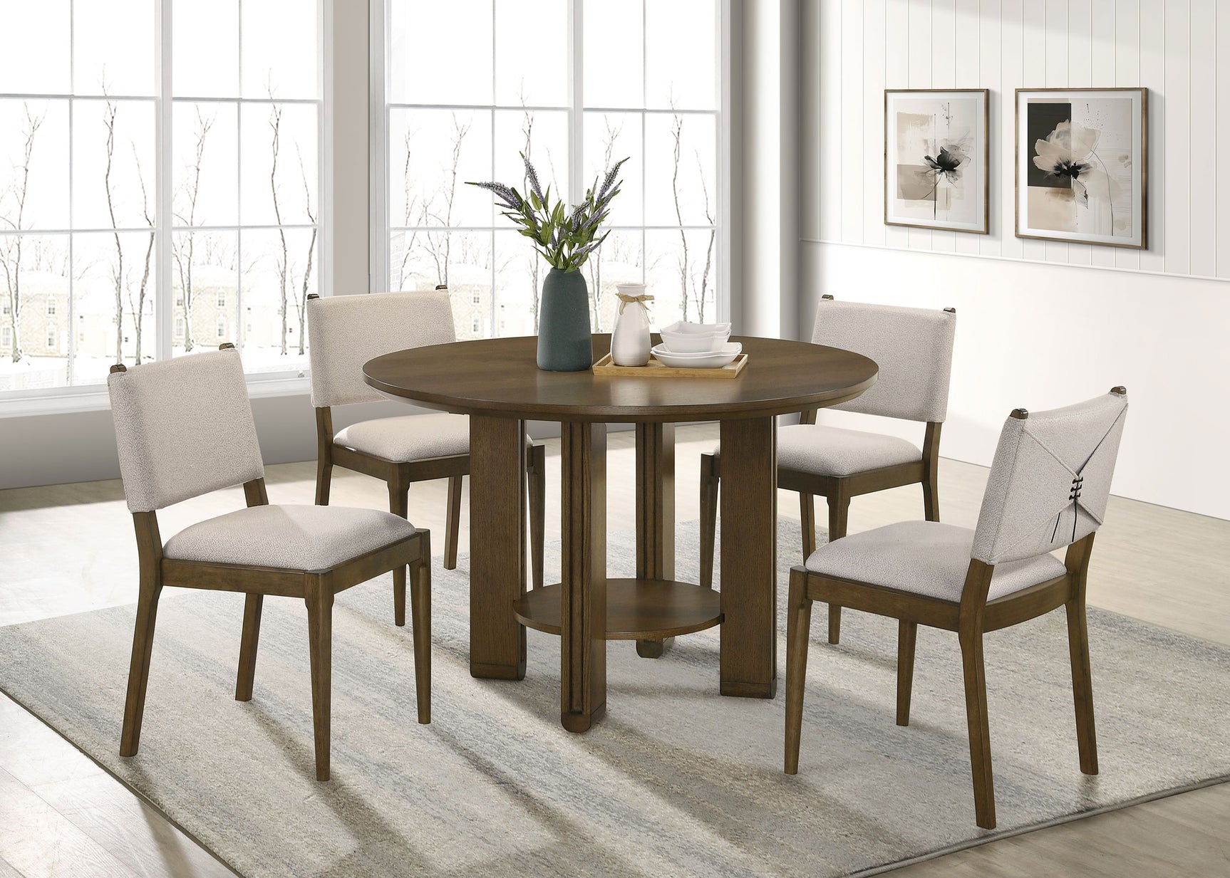 Ottowa Upholstered Dining Side Chair Brown (Set of 2) - Tampa Furniture Outlet
