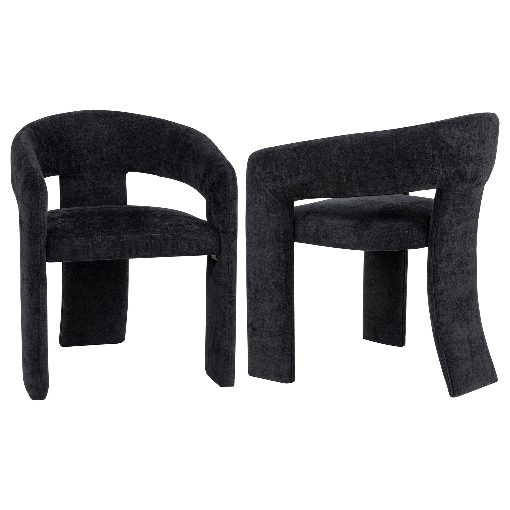 Tampa Furniture Outlet - Coaster - Carlow Upholstered Dining Arm Chair Black (Set of 2) - 193813BLK