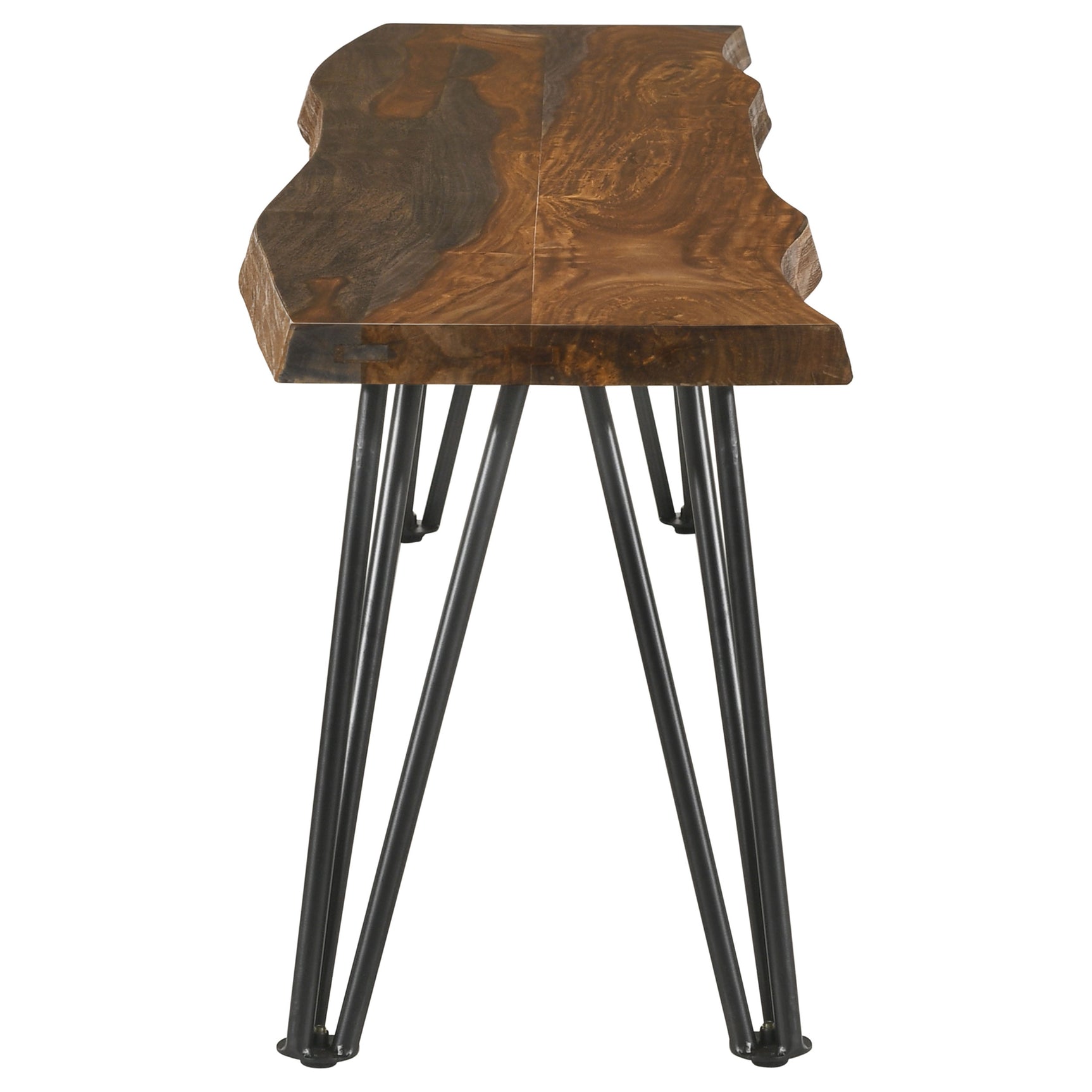 Neve Live Edge Wood Dining Bench Hairpin Legs Grey Sheesham - Tampa Furniture Outlet