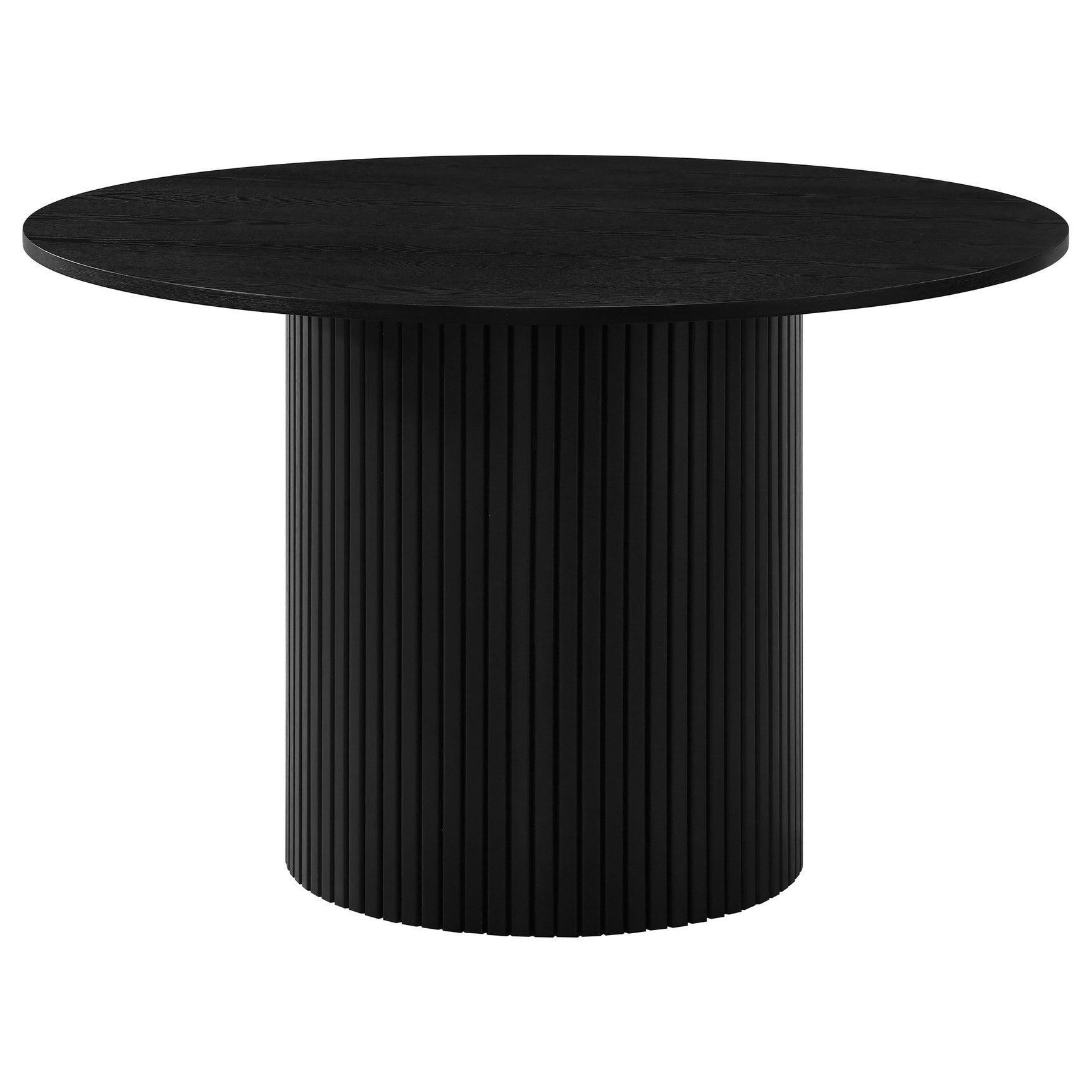 Tampa Furniture Outlet - Coaster - Hamlyn 47-inch Round Wood Dining Room Table Black - 193930BLK