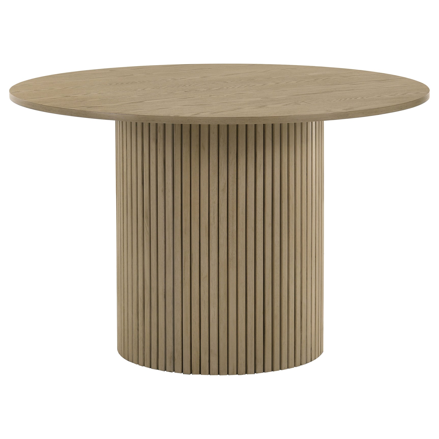 Tampa Furniture Outlet - Coaster - Hamlyn 47-inch Round Wood Dining Room Table Natural Oak - 193930NAT