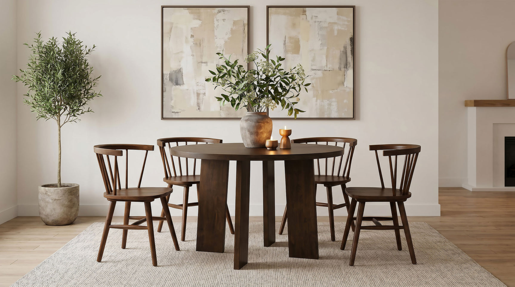 Tampa Furniture Outlet - Coaster - Strouse 5-piece Dining Set Walnut - 193940WAL-S5F