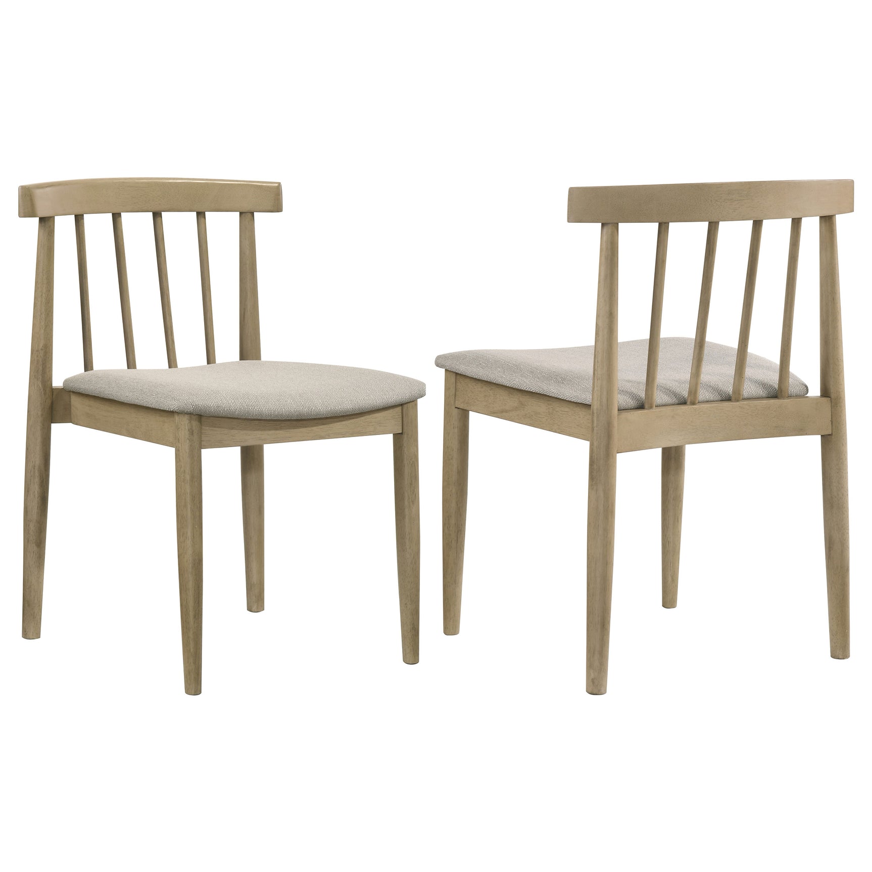 Tampa Furniture Outlet - Coaster - Cullen Dining Side Chair Upholstered Seat Natural Oak (Set of 2) - 193942NAT