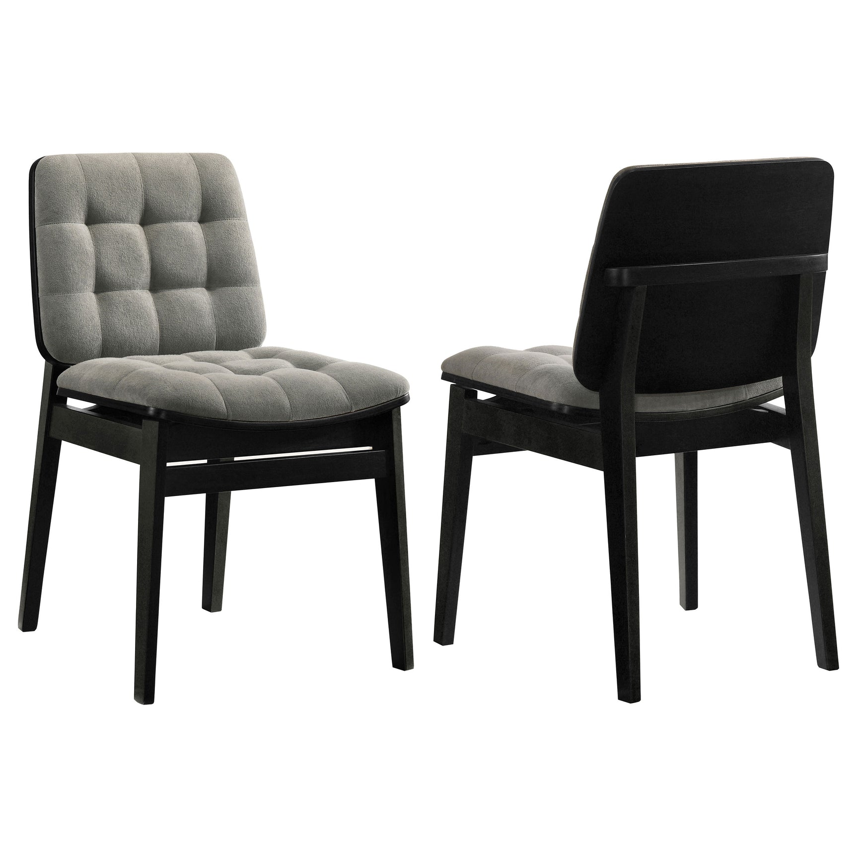 Tampa Furniture Outlet - Coaster - Redbridge Upholstered Side Chair Grey and Black (Set of 2) - 193962BLK