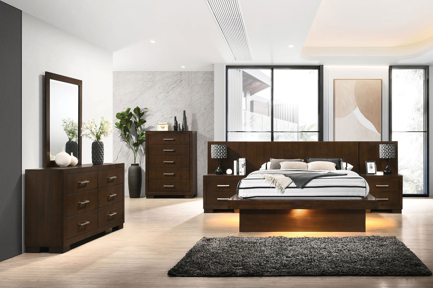 Jessica 2-drawer Nightstand Cappuccino - Tampa Furniture Outlet