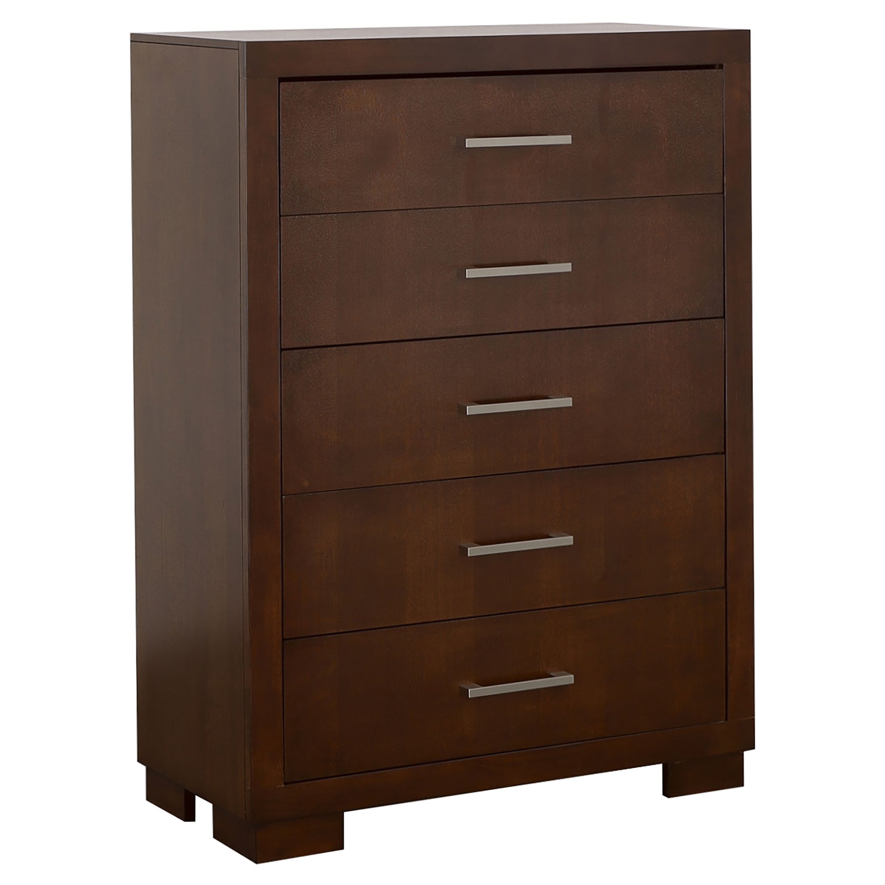 Jessica 5-piece California King Bedroom Set Cappuccino - Tampa Furniture Outlet