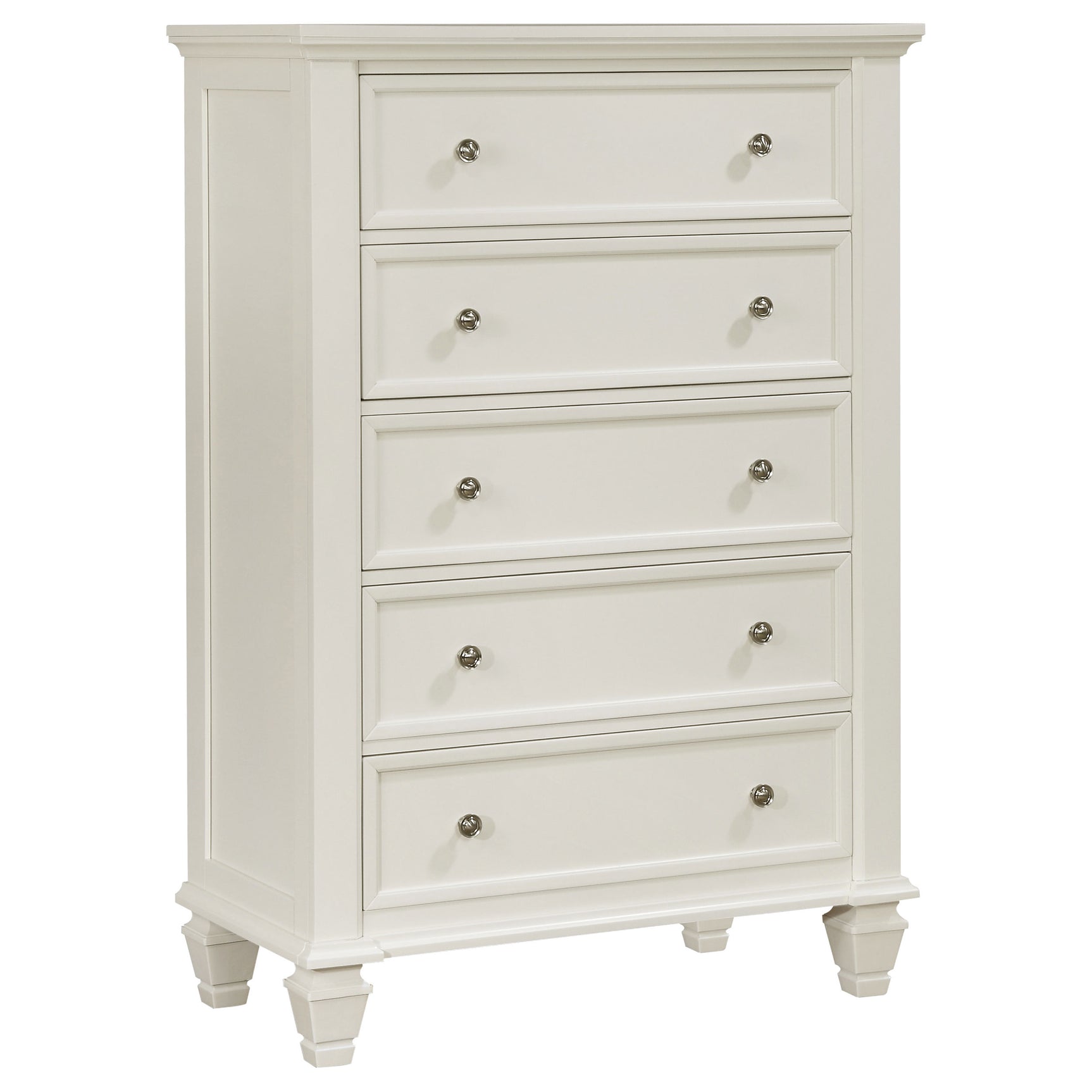 Sandy Beach 5-piece Eastern King Bedroom Set Cream White - Tampa Furniture Outlet