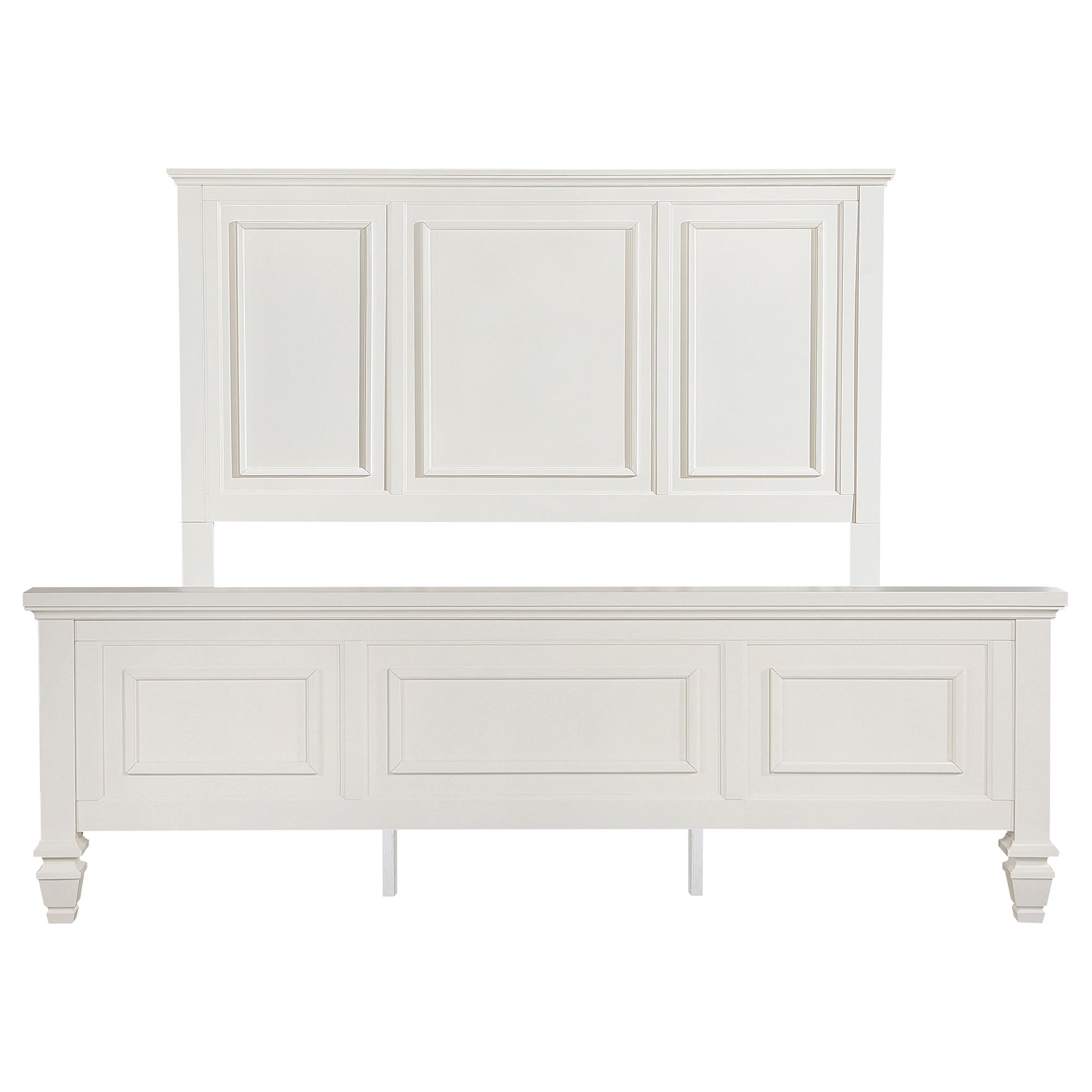 Sandy Beach 63-inch Eastern King Wood Panel Bed Cream White - Tampa Furniture Outlet