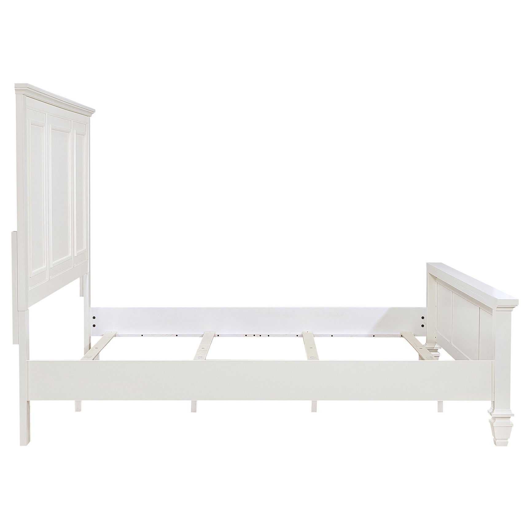 Sandy Beach 63-inch Eastern King Wood Panel Bed Cream White - Tampa Furniture Outlet