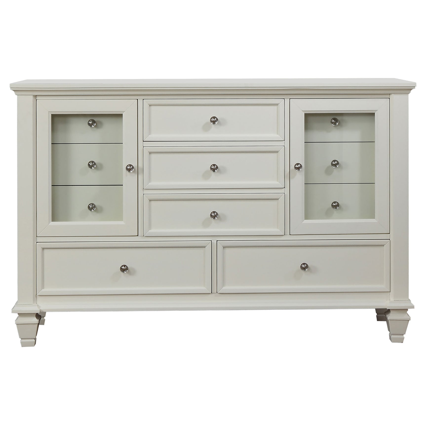 Sandy Beach 4-piece Queen Bedroom Set Cream White - Tampa Furniture Outlet