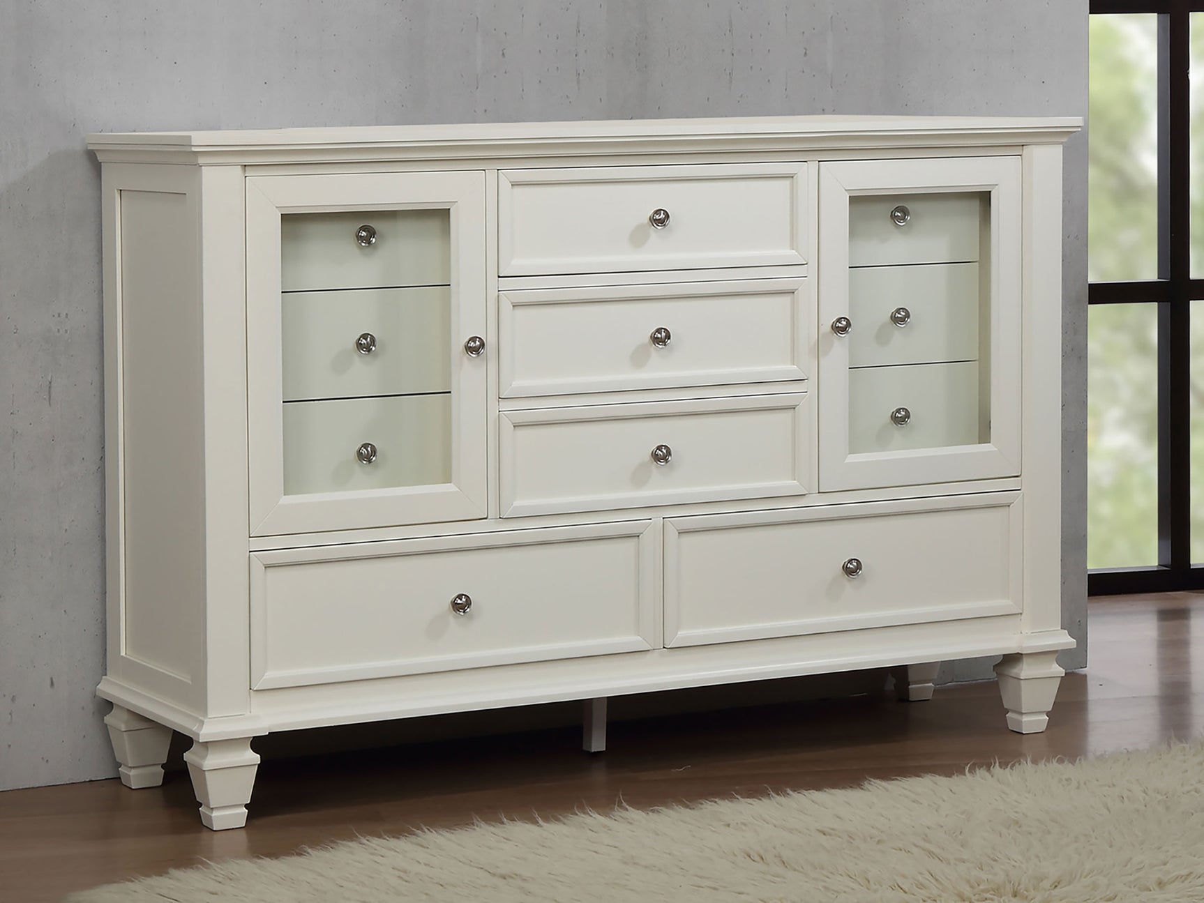 Sandy Beach 11-drawer Dresser Cream White - Tampa Furniture Outlet