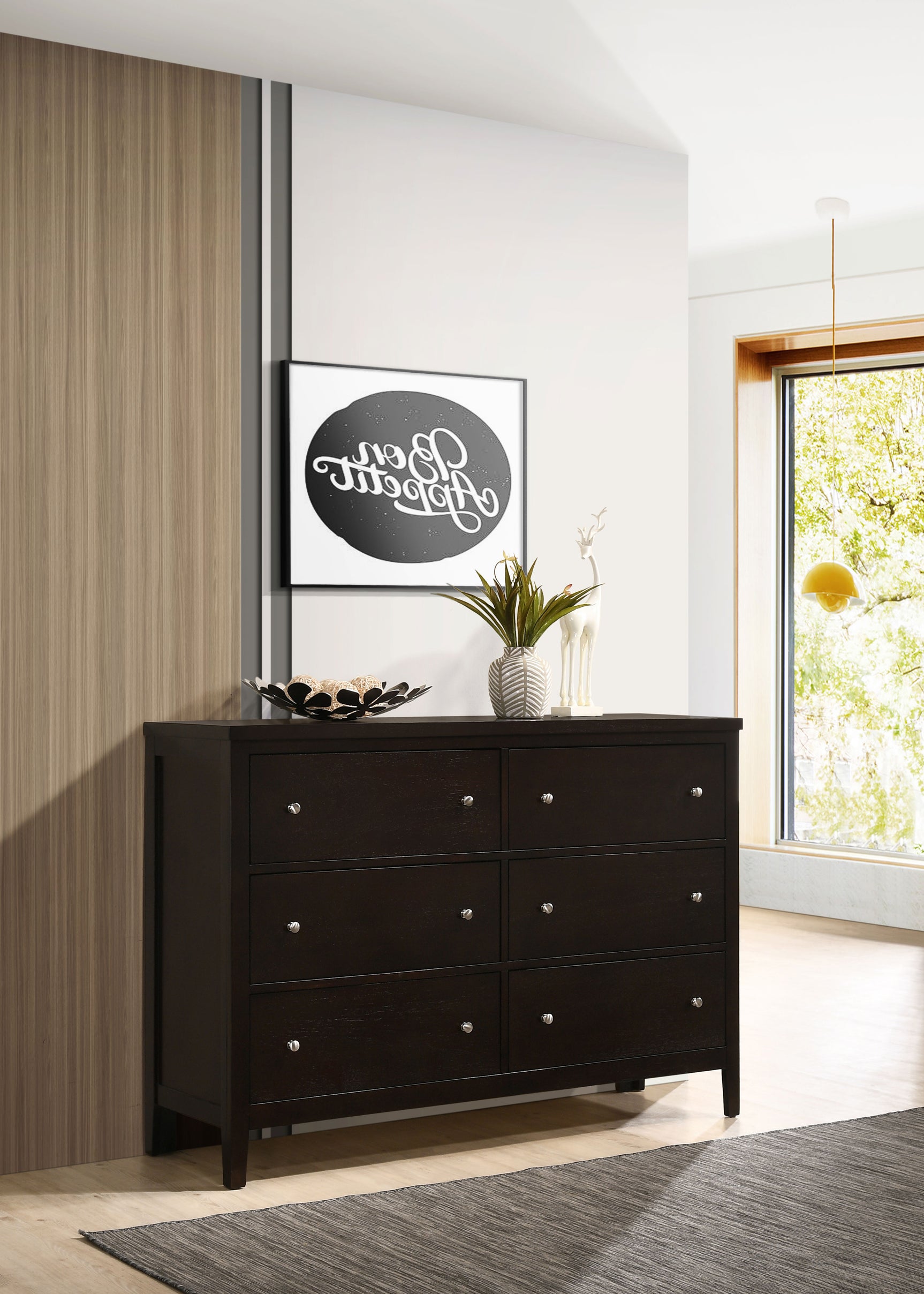 Carlton 6-drawer Dresser Cappuccino - Tampa Furniture Outlet