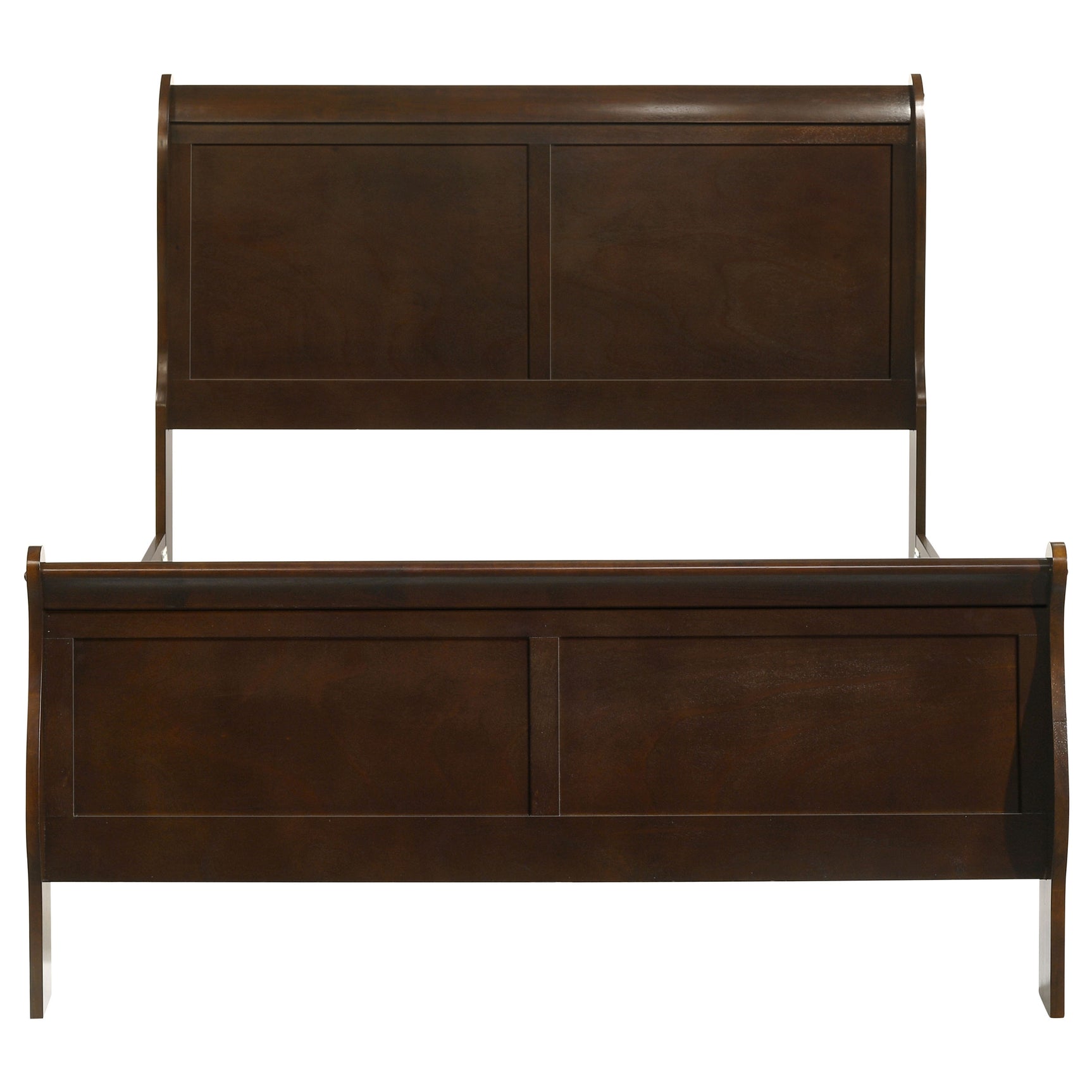 Louis Philippe Wood Full Sleigh Bed Cappuccino - Tampa Furniture Outlet
