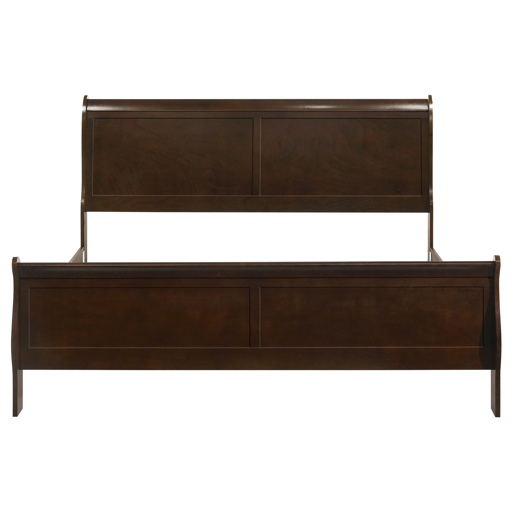 Louis Philippe Wood Eastern King Sleigh Bed Cappuccino - Tampa Furniture Outlet