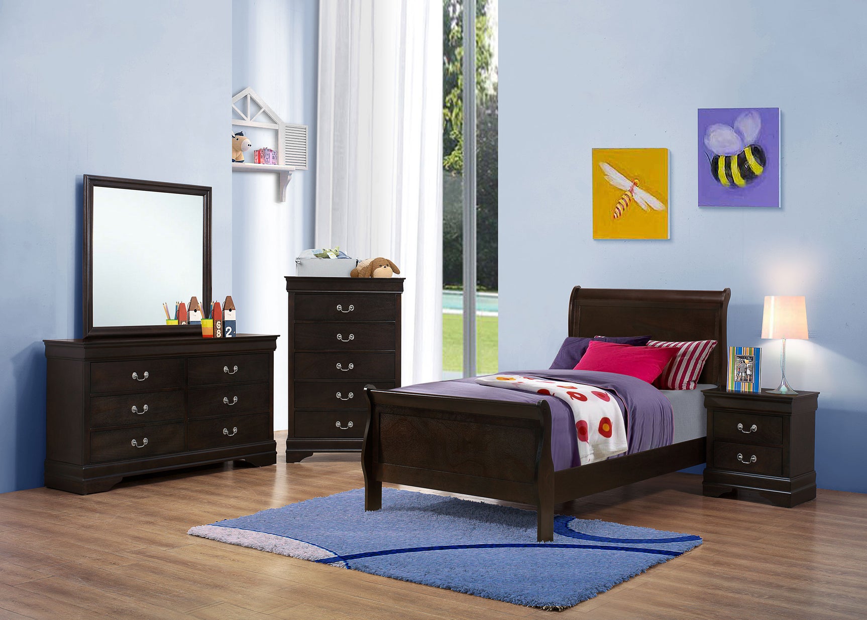 Tampa Furniture Outlet - Coaster - Louis Philippe 5-piece Twin Bedroom Set Cappuccino - 202411T-S5