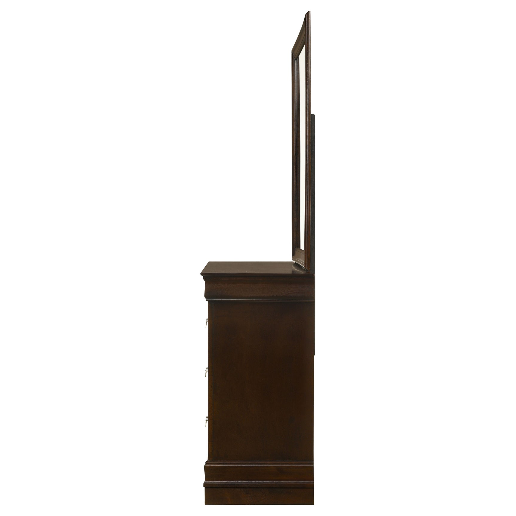 Louis Philippe 6-drawer Dresser with Mirror Cappuccino - Tampa Furniture Outlet