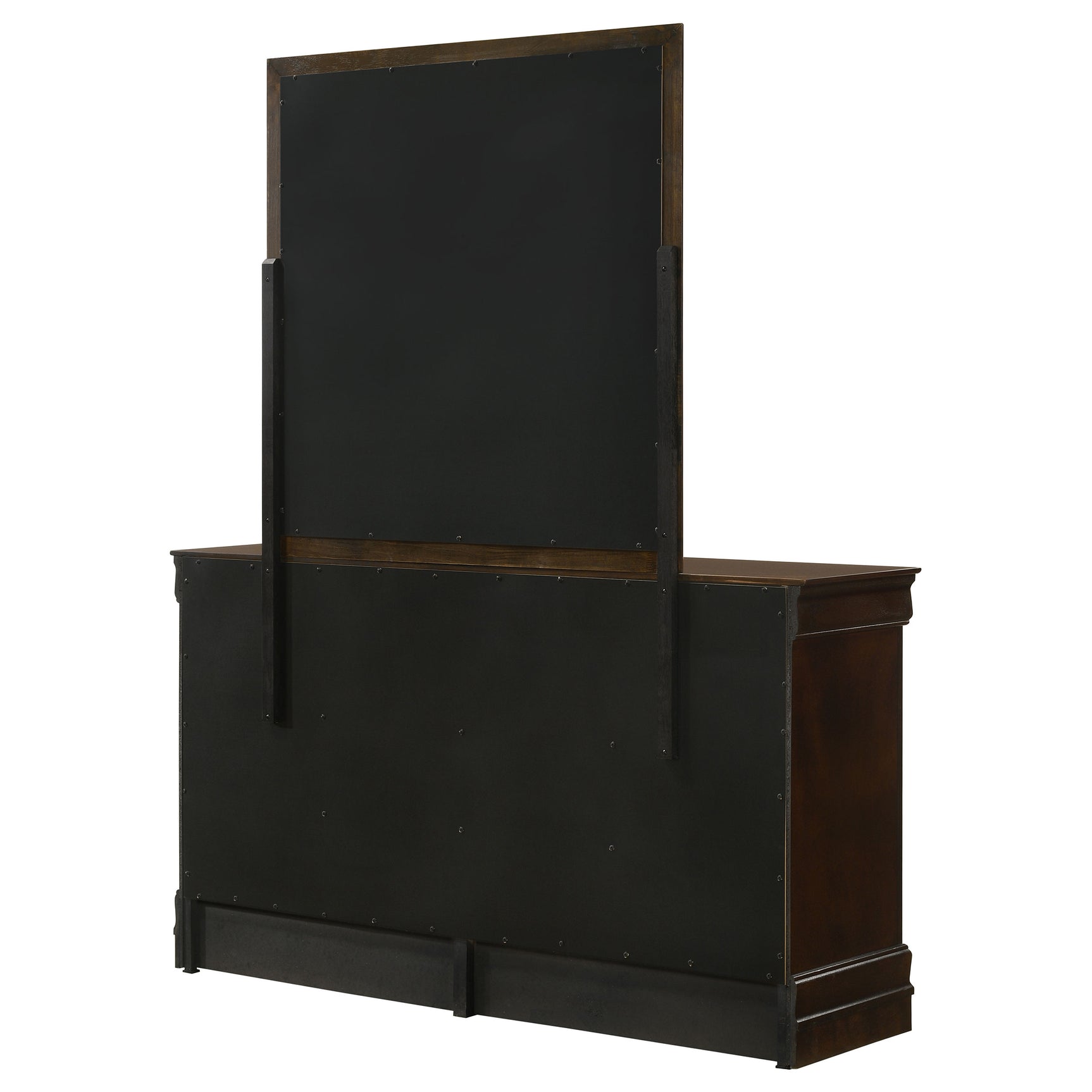 Louis Philippe 6-drawer Dresser with Mirror Cappuccino - Tampa Furniture Outlet