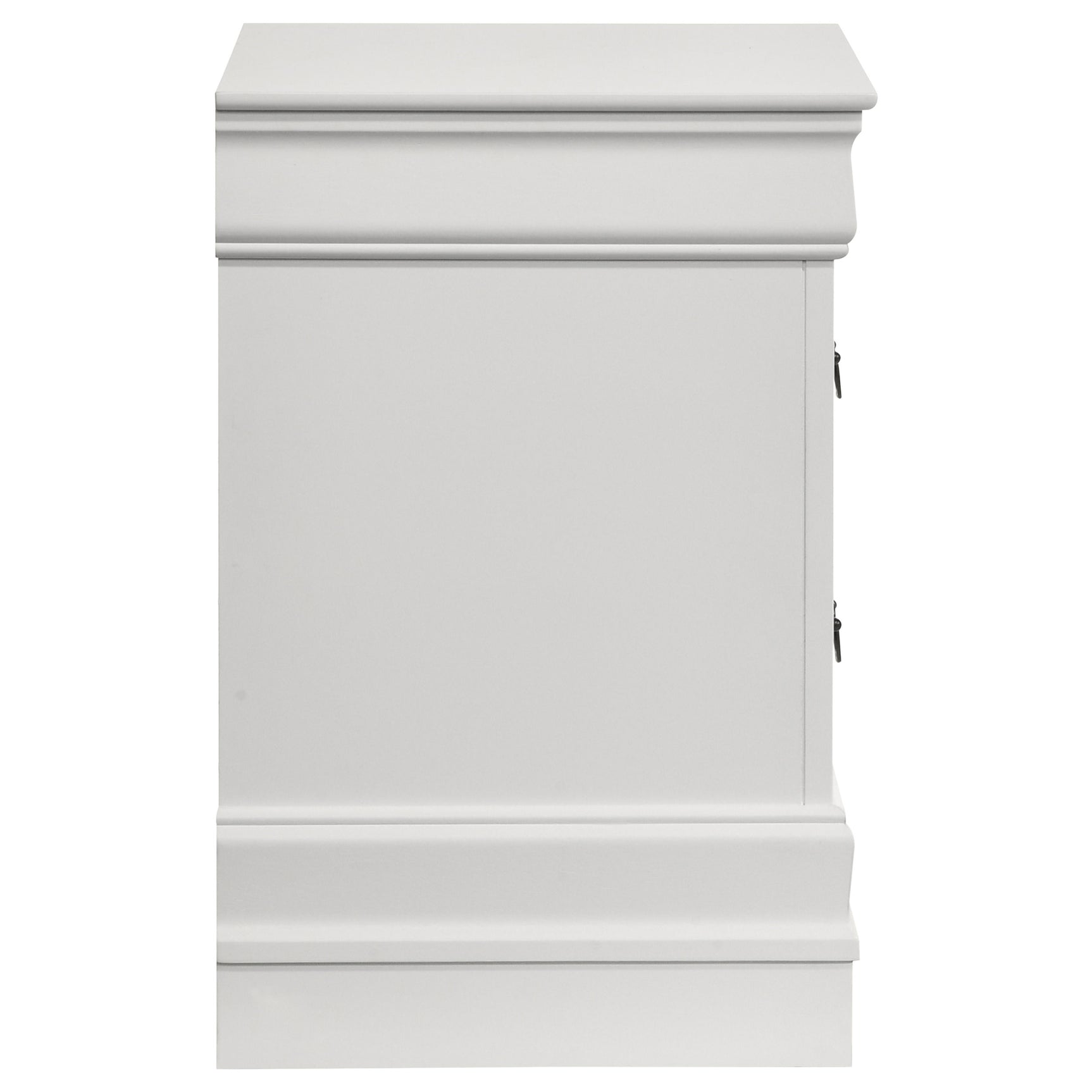 Louis Philippe 2-drawer Nightstand Bedside Table White - Tampa Furniture Outlet