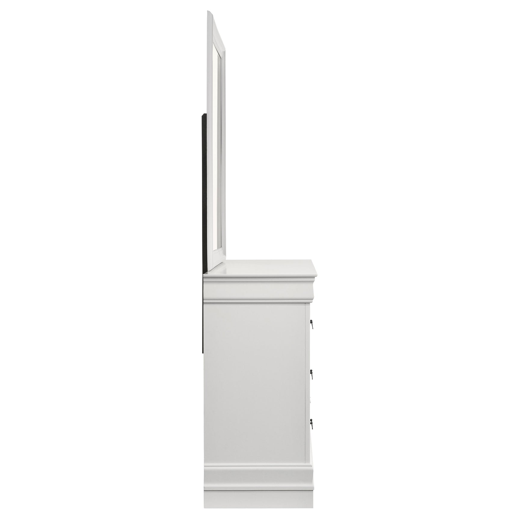 Louis Philippe 6-drawer Dresser and Mirror White - Tampa Furniture Outlet