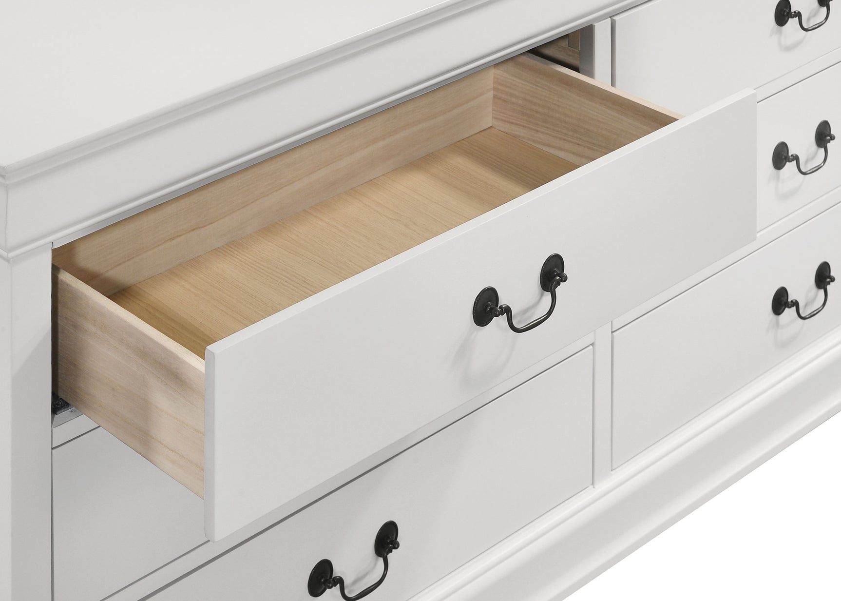 Louis Philippe 6-drawer Dresser White - Tampa Furniture Outlet