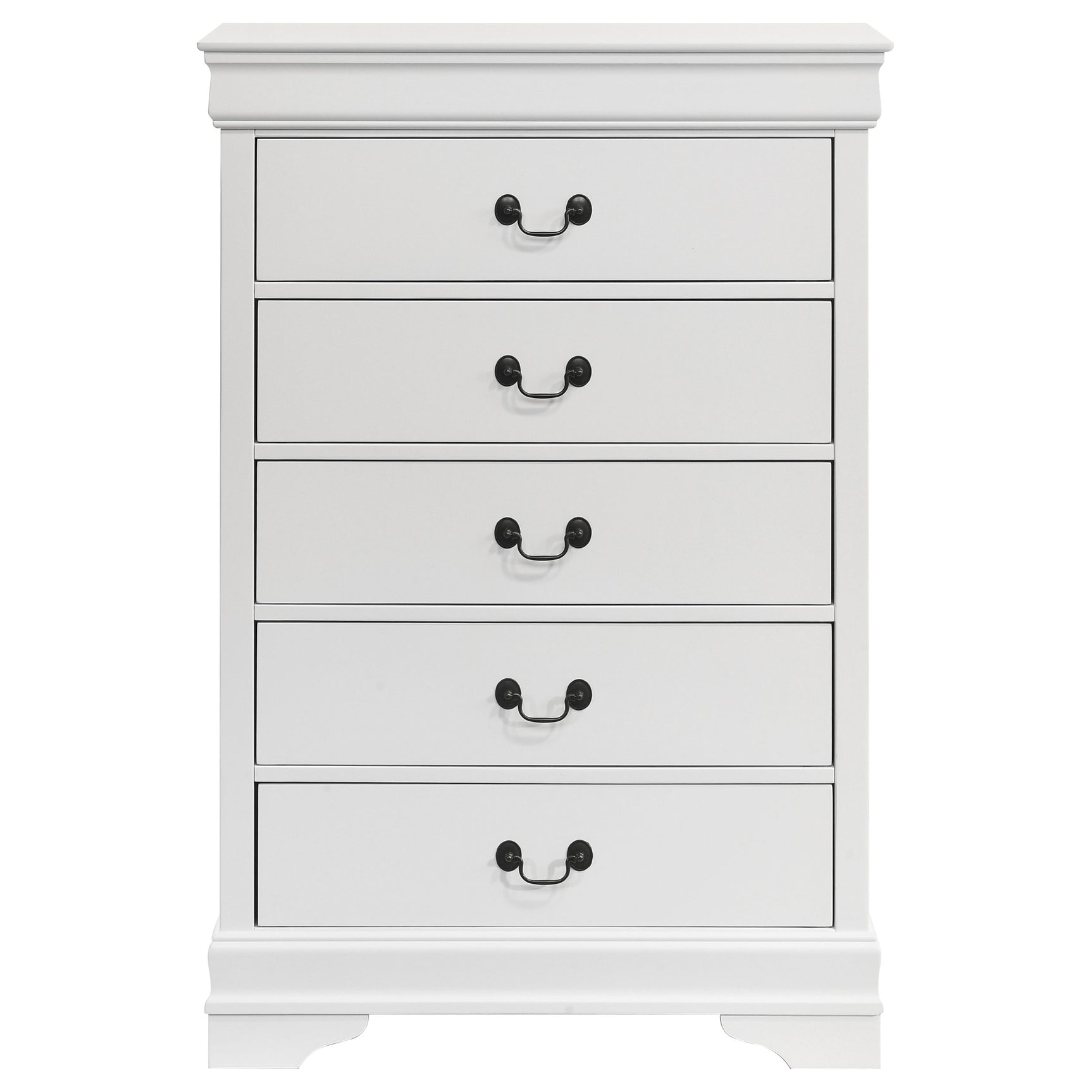 Louis Philippe 5-drawer Bedroom Chest White - Tampa Furniture Outlet